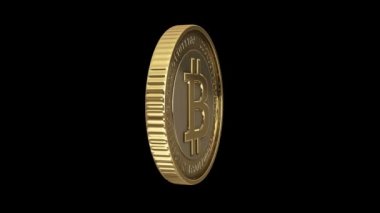 altın iplik bitcoin dijital para animasyon