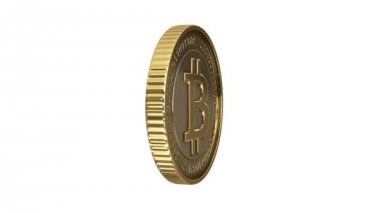 altın iplik bitcoin dijital para animasyon