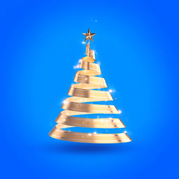 Abstrakter Weihnachtsbaum aus Bändern — Stockfoto