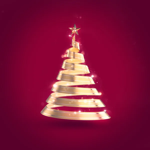 Abstract ribon christmas tree — Stock Photo, Image