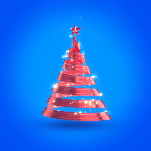 Abstract ribon christmas tree — Stock Photo, Image