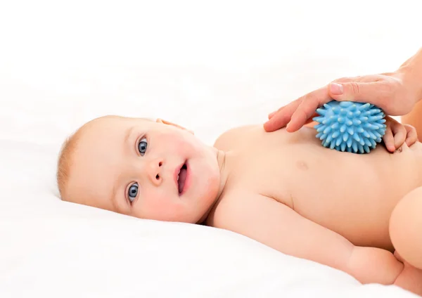 Baby massage — Stock Photo, Image