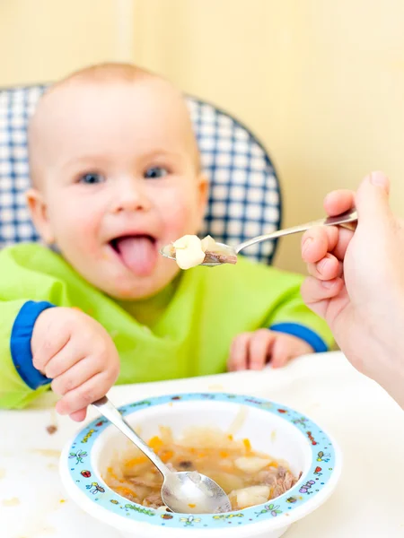 Spoon Feeding — Stock Photo, Image