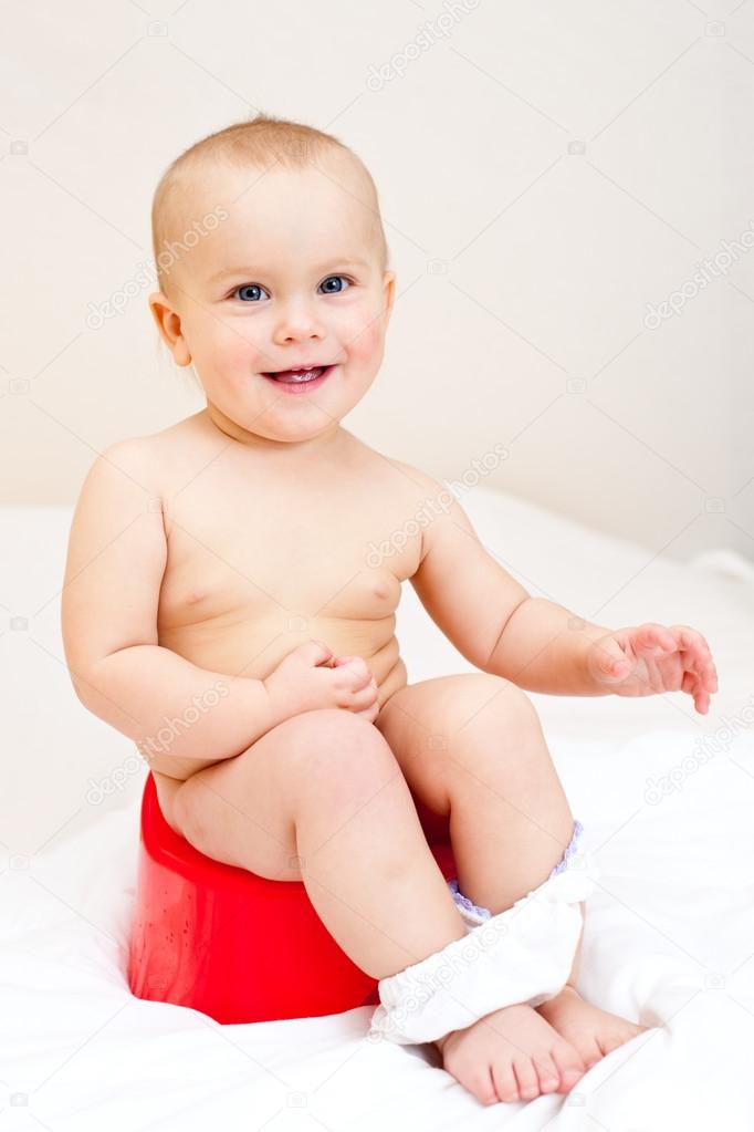 Toddler on a potty