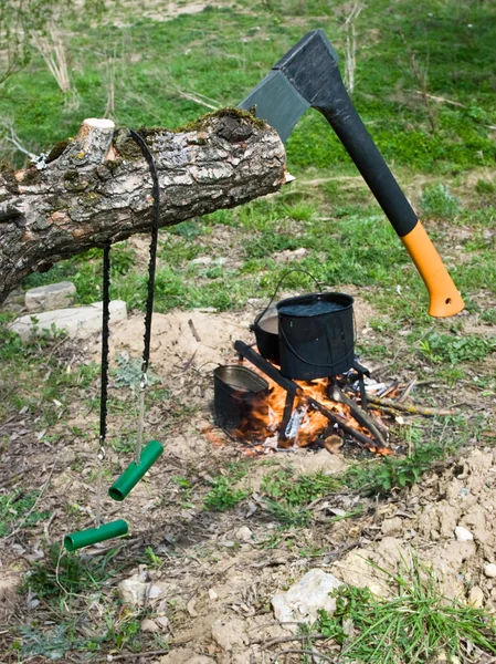 Camping bakgrund — Stockfoto