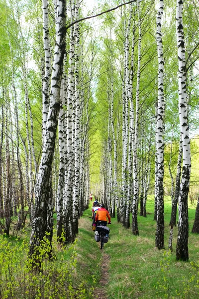 Radfahrer unterwegs — Stockfoto