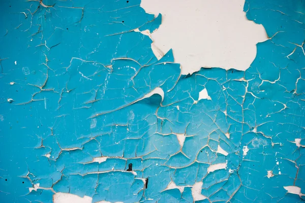 Peinture peeling bleue — Photo