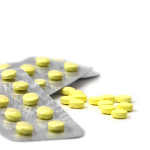 Yellow pills — Stock Photo, Image