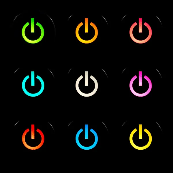 Conjunto de botões de energia — Fotografia de Stock