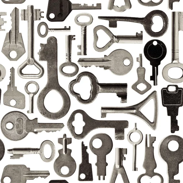 Oude sleutels patroon — Stockfoto
