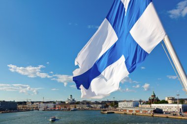 Waving Finnish Flag clipart