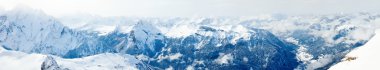 Winter mountains panorama clipart