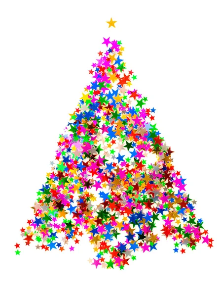 Christmas tree from confetti — Stock Photo, Image