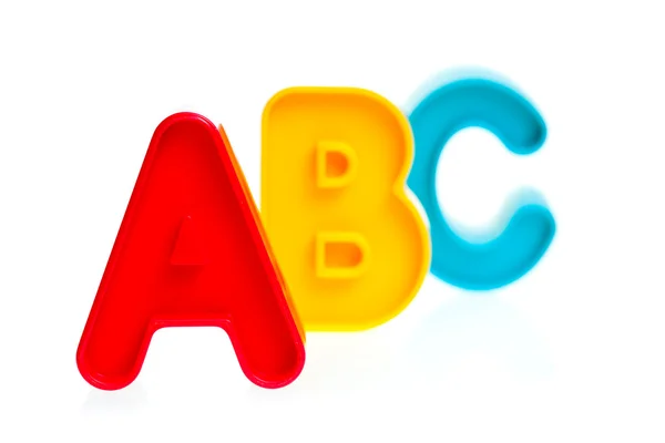 Plastikbuchstaben abc — Stockfoto