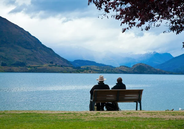 Θέα λίμνη wanaka — Φωτογραφία Αρχείου