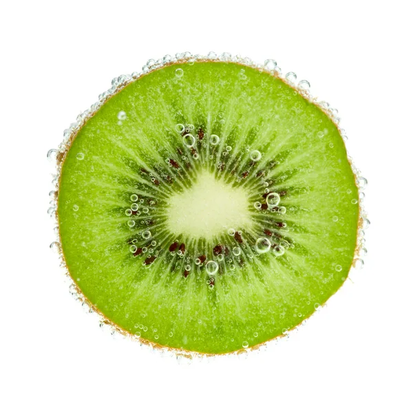 Kiwi in bubbles — Stock Photo, Image