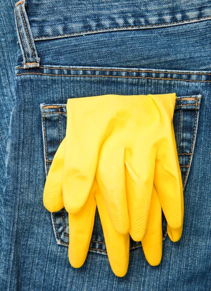 Gloves in a pocket — Stock Photo, Image