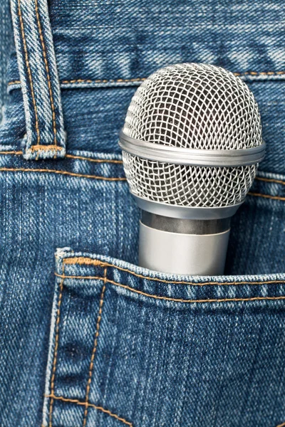 Microphone in a pocket — Stock Photo, Image