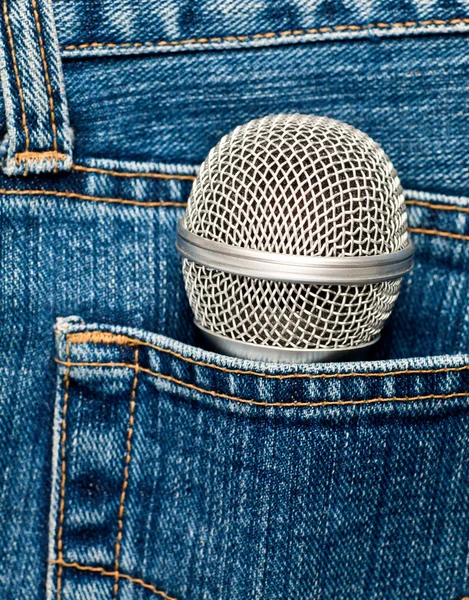 Microphone dans une poche — Photo