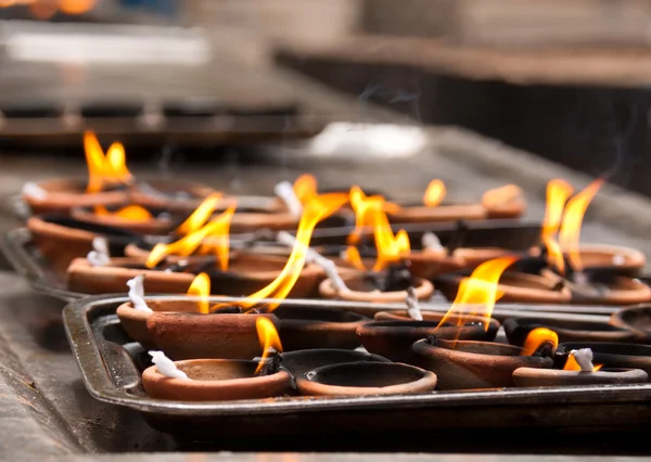 Burning candles — Stock Photo, Image