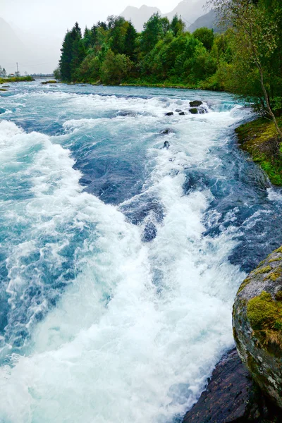 Rushing glacier river — Stock Photo, Image