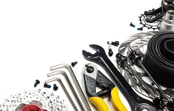 Bicycle tools and spares — Stock Photo, Image