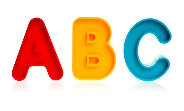Plastic letters ABC — Stock Photo, Image