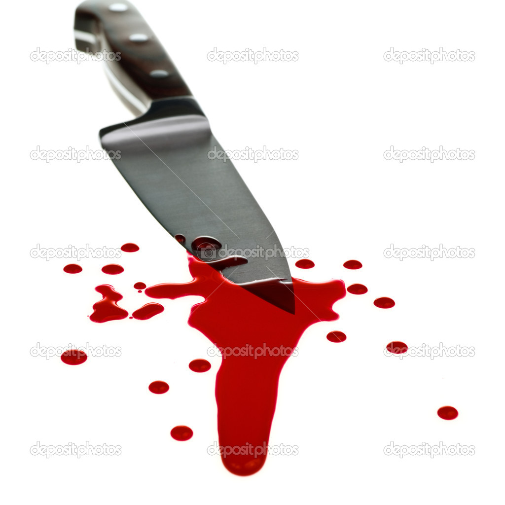 Knife with blood