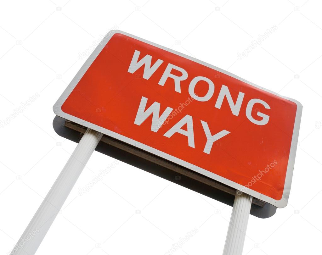 Wrong Way signpost