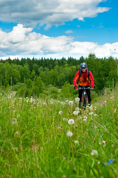 Motociclista de fondo — Foto de Stock