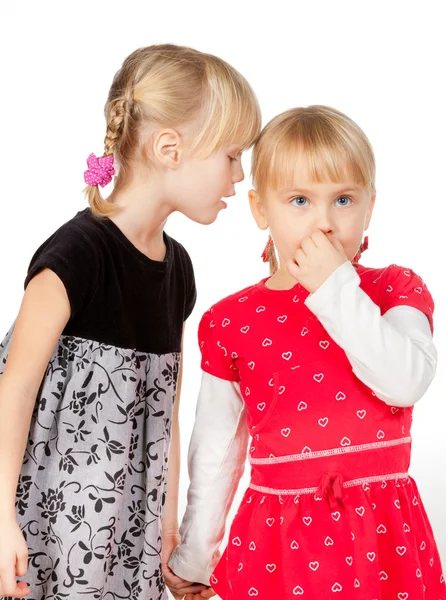 Little girls sharing a secret — Stock Photo, Image