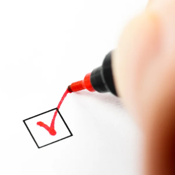 Checkbox mark — Stock Photo, Image