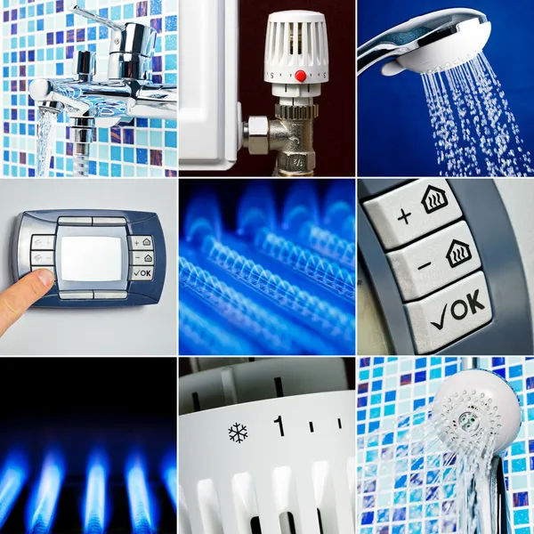 Water heating set — Stock Photo, Image