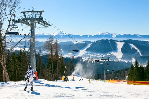 Ośrodek narciarski — Zdjęcie stockowe