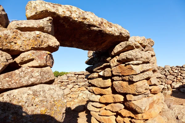 Aldeia de nuragico orrios de serra — Fotografia de Stock