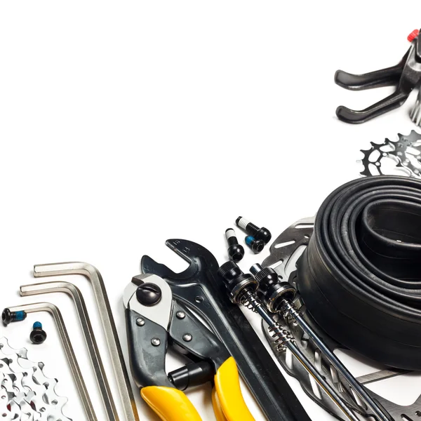 Bicycle tools and spares — Stock Photo, Image