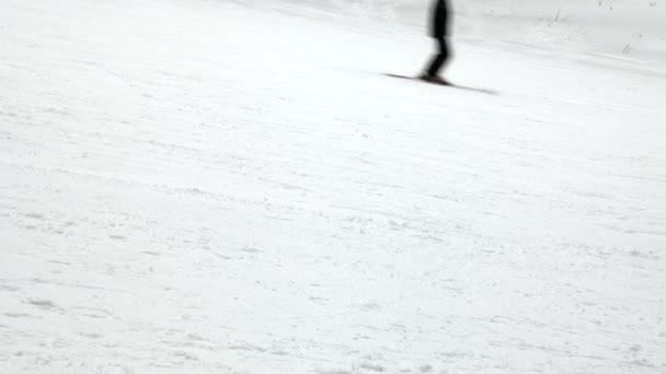 在滑雪道上滑雪者 — 图库视频影像