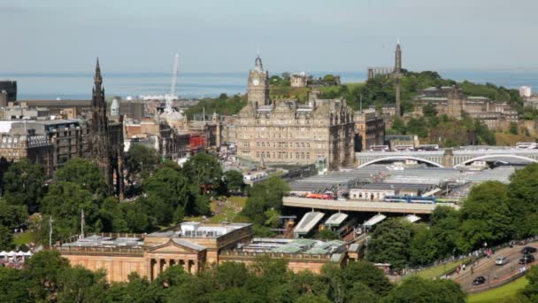 Edinburgh stadsbild — Stockvideo
