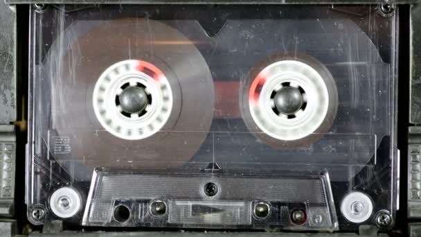 Audio tape recorder afspelen — Stockvideo