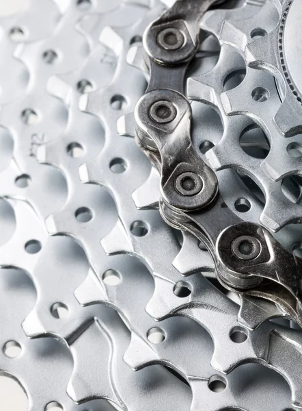 Bicycle cassette with chain — Stock Photo, Image