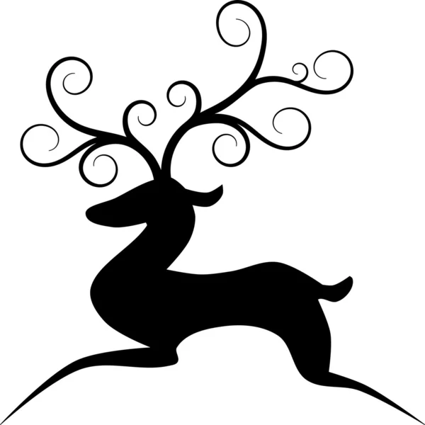 Reindeer Bergaya - Stok Vektor