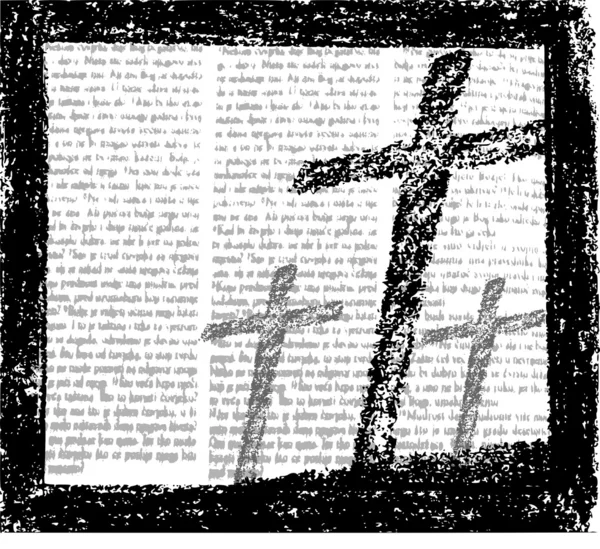 Хрест гранж — стоковий вектор