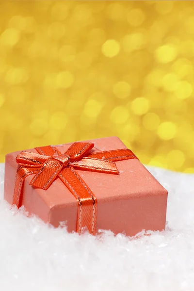 Red Christmas gift box — Stock Photo, Image
