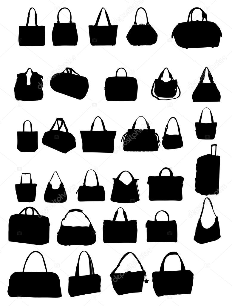 Silhouette bag vector illustration