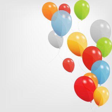 renkli Balonlar, vektör çizim