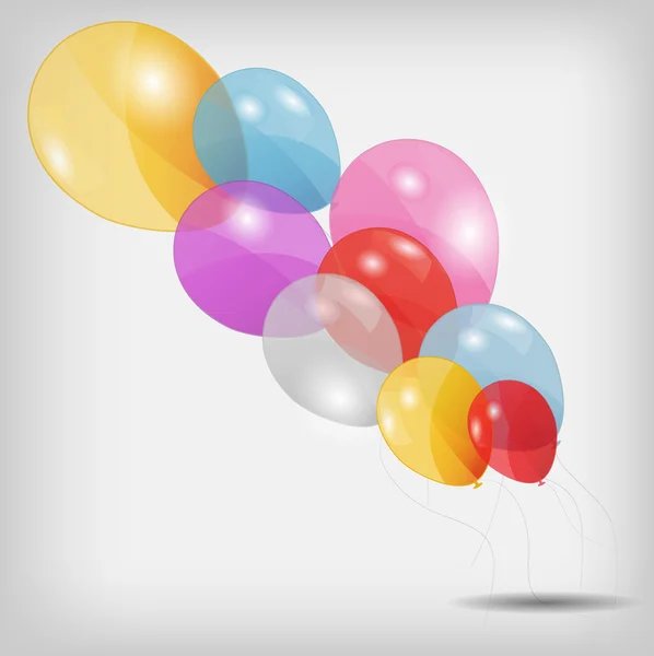 Globos de colores, ilustración vectorial — Vector de stock