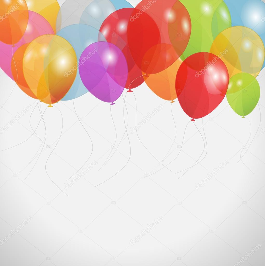Colored balloons, vector illustration