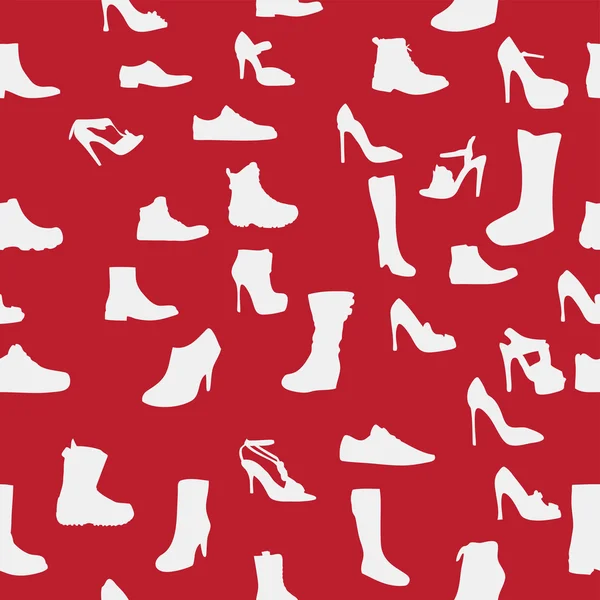 Schuhe Silhouette nahtloses Muster. Vektorillustration. eps10. — Stockvektor