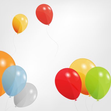 Renkli balon seti, vektör çizimi. EPS 10.
