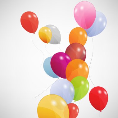 Renkli balon seti, vektör çizimi. EPS 10.